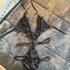 Elegant Black Lace Lingerie Set